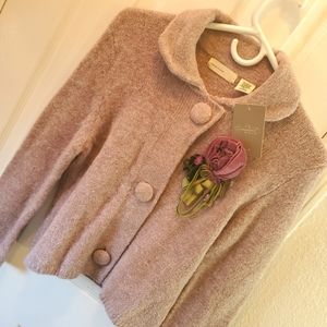 NWT Anthropologie Wool-Blend Button-up Blazer